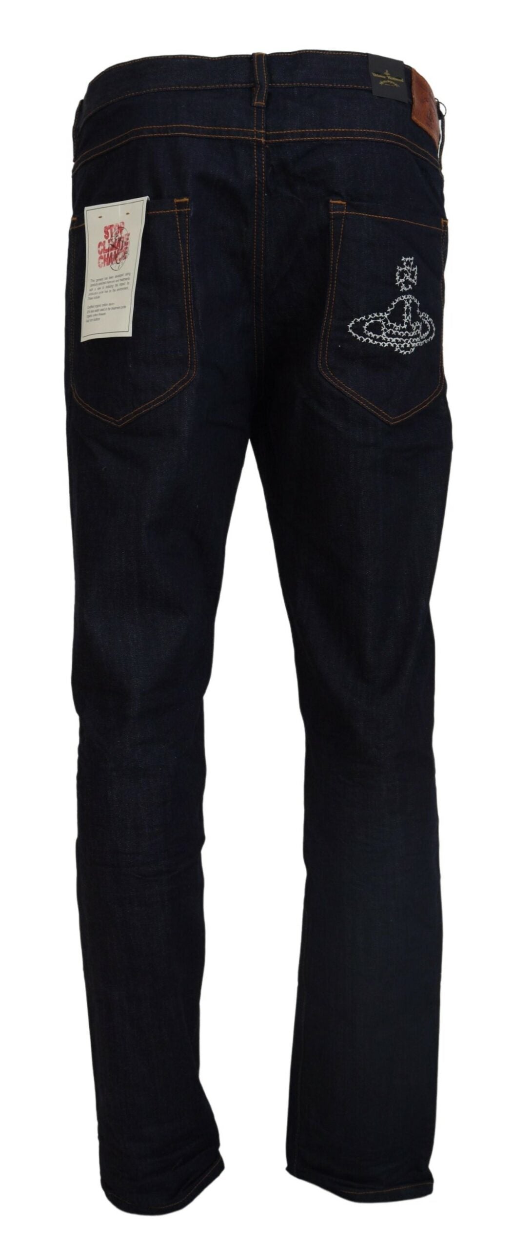 Elegant Tapered Blue Denim Jeans