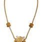 Elegant Gold Charm Statement Necklace