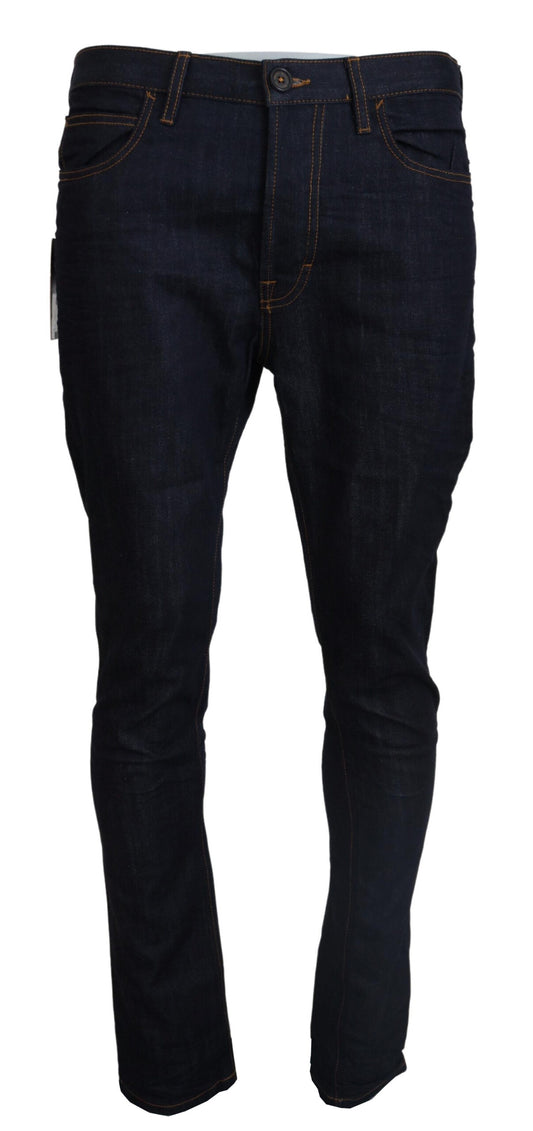 Tapered Dark Blue Stylish Denim Jeans