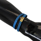 Elegant Leather Wrap Bracelet in Blue & Gold