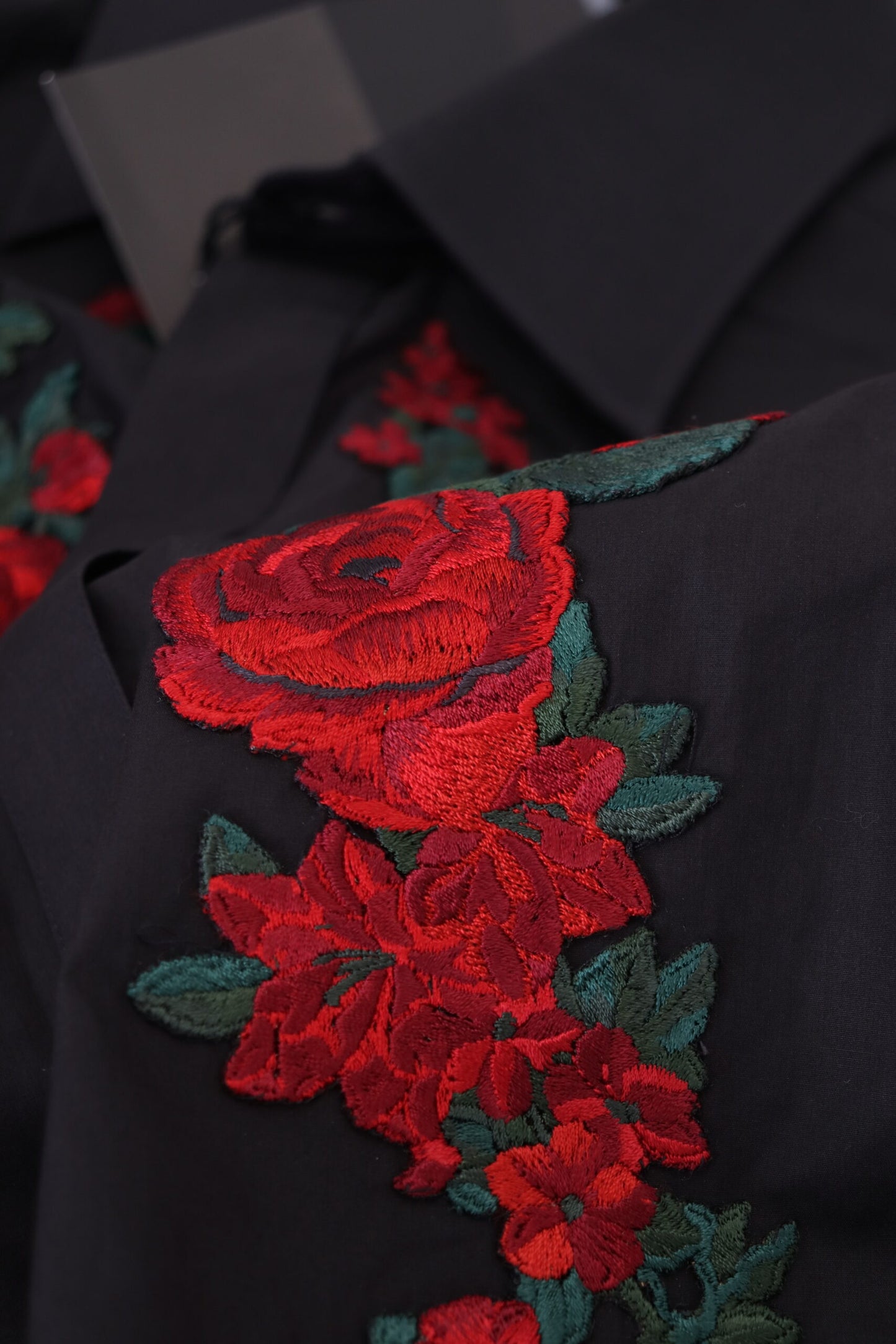 Elegant Floral Embroidered Cotton Shirt