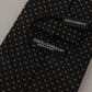 Elegant Black White Polka Dot Silk Tie