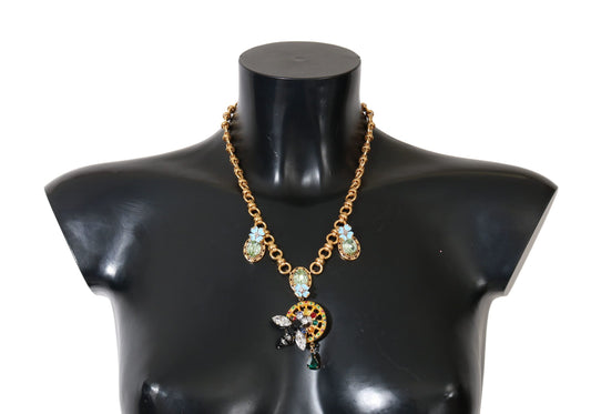 Multicolor Crystal Bee Statement Necklace