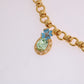 Multicolor Crystal Bee Statement Necklace