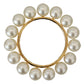 Chic Gold-Tone Faux Pearl Bangle