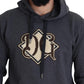 Gray Logo Cotton Hooded Sweatshirt Sweater