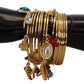 Elegant Gold Crystal Bangle Bracelet
