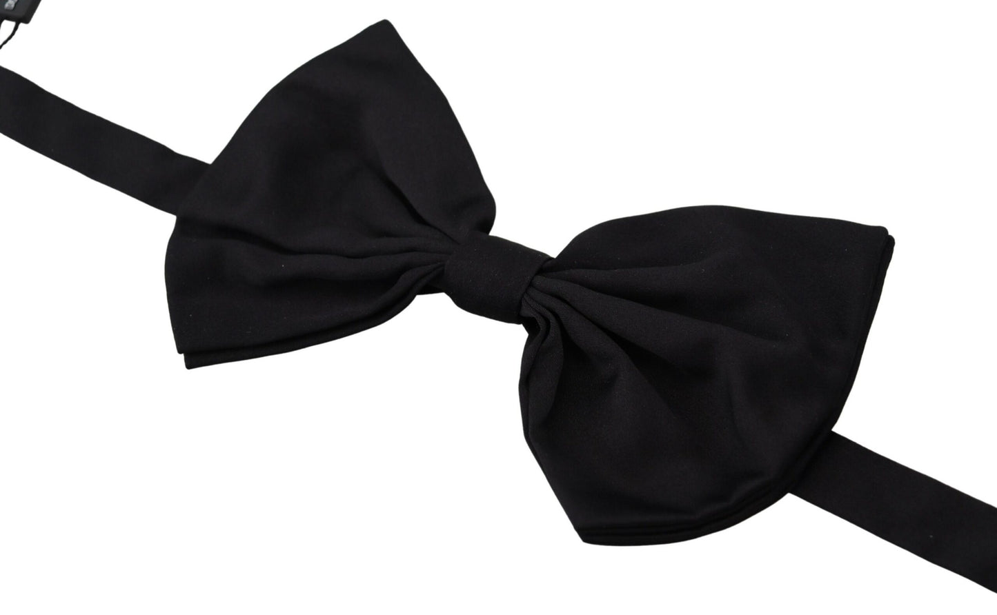 Elegant Black Cotton Bow Tie