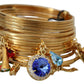 Elegant Gold Crystal Bangle Bracelet