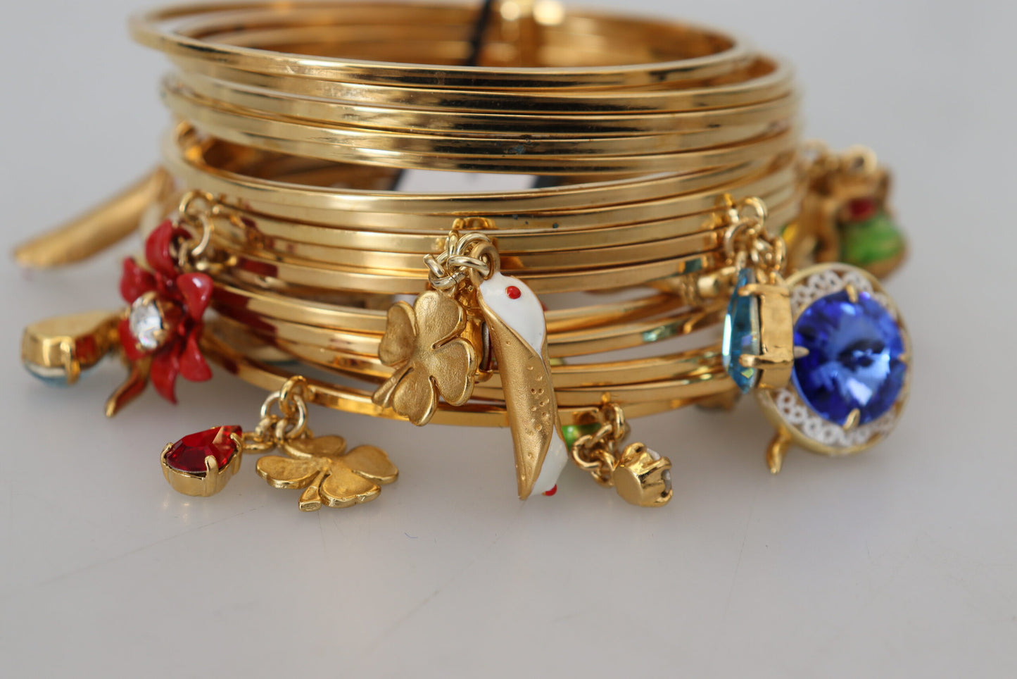 Elegant Gold Crystal Bangle Bracelet