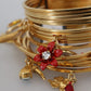 Elegant Gold Crystal Bangle Bracelet