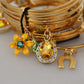 Elegant Gold Crystal Bangle Bracelet