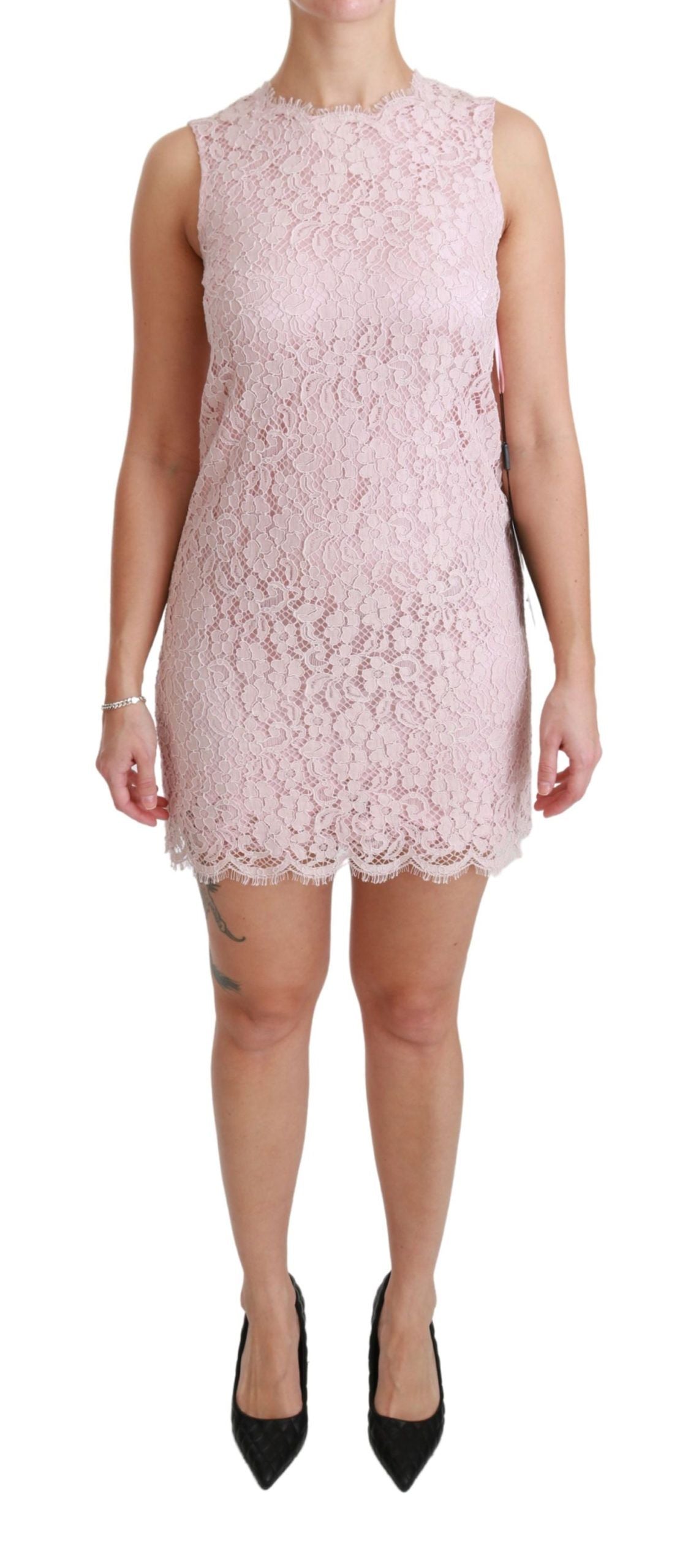 Elegant Pink Shift Mini Dress