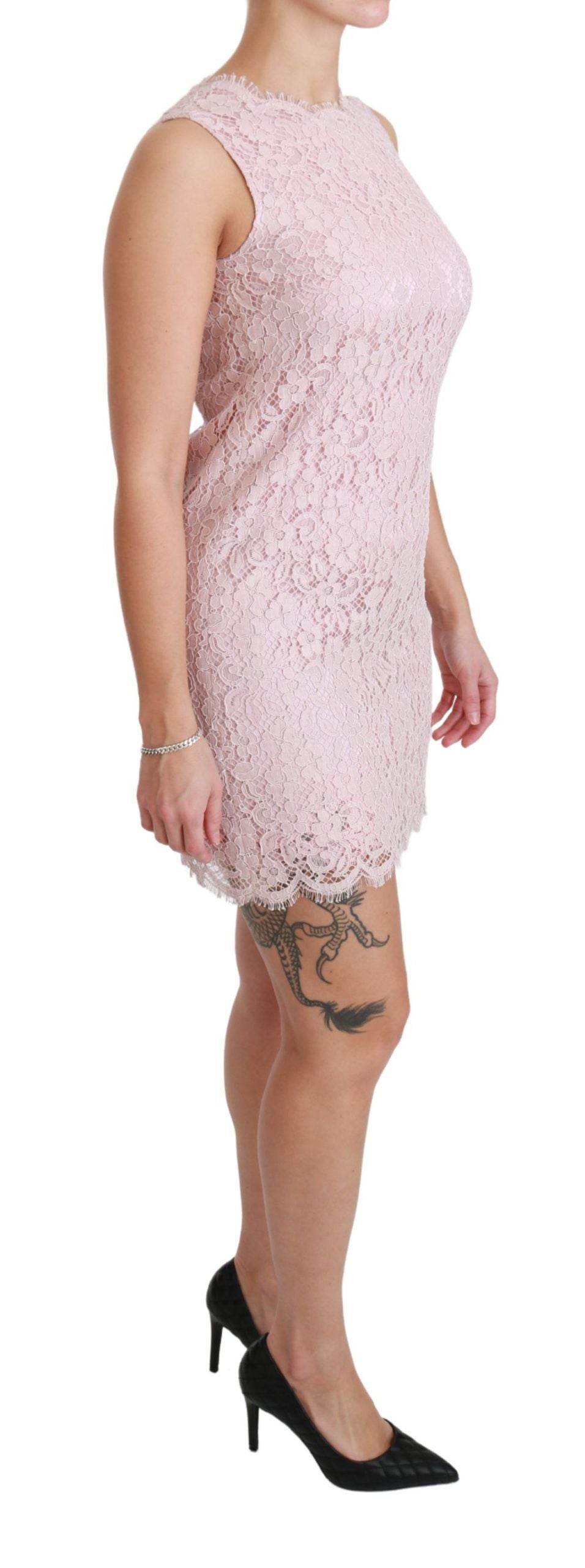 Elegant Pink Shift Mini Dress