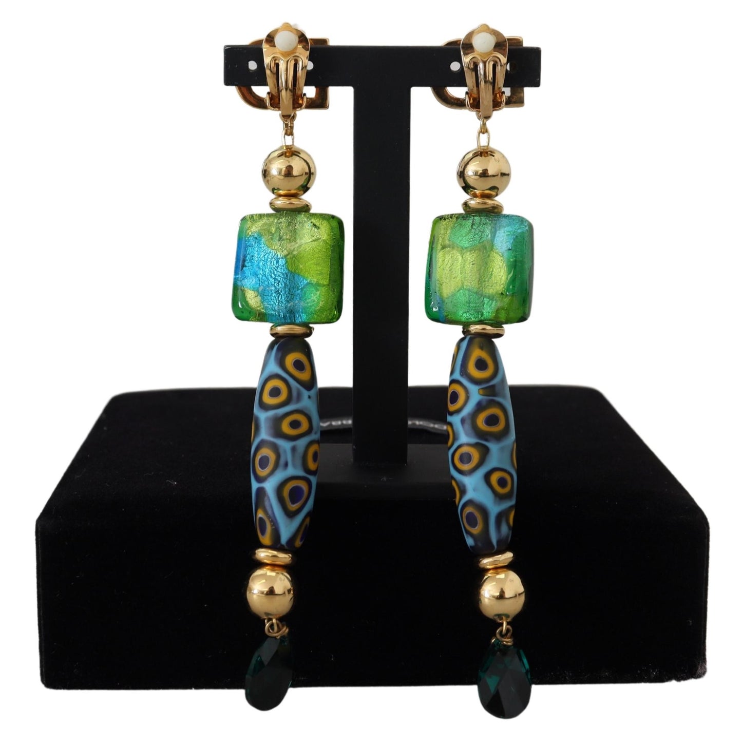 Elegant Sicilian Motif Clip-On Earrings