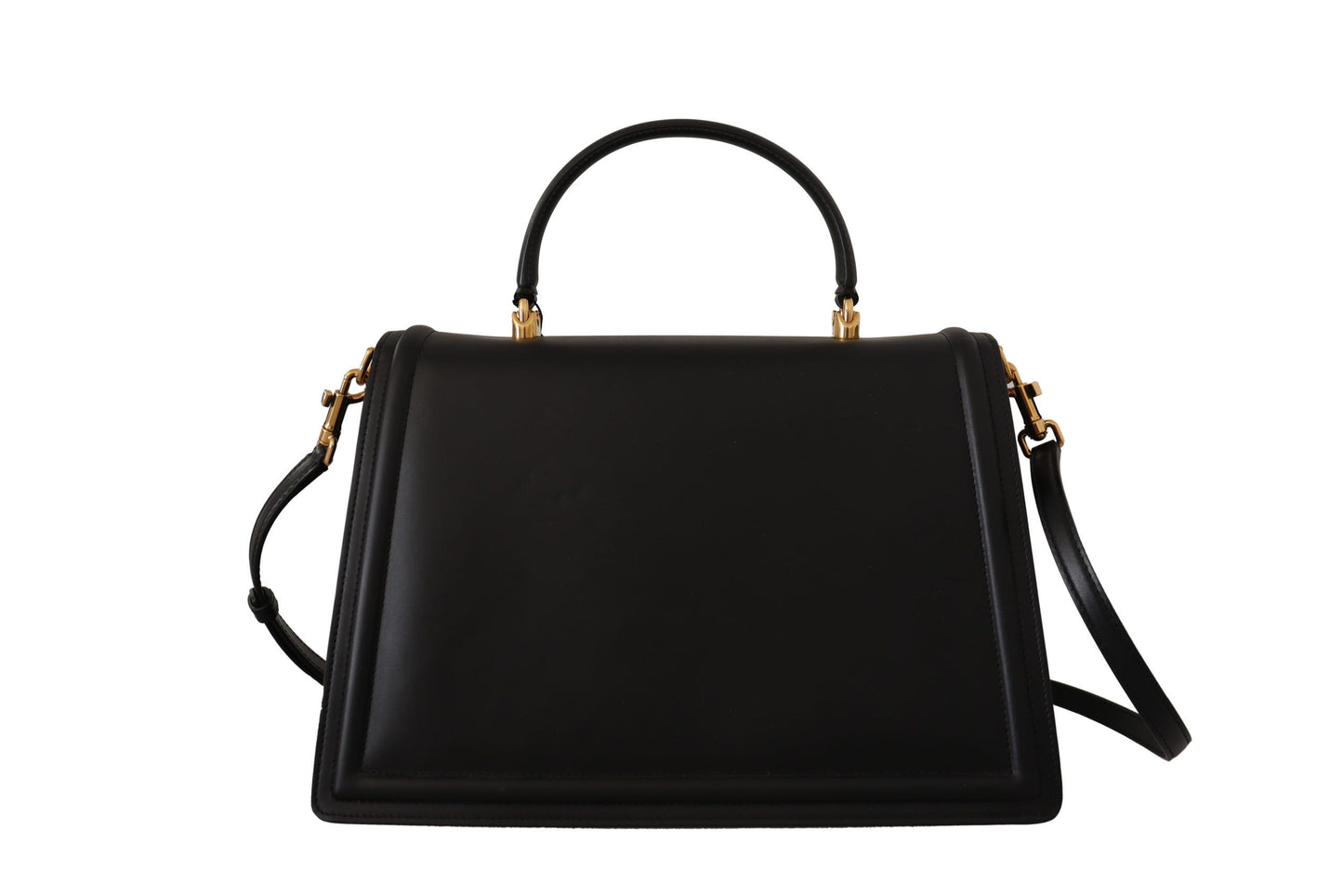 Elegant Black Devotion Leather Shoulder Bag