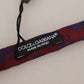 Maroon Silk Bow Tie with Blue Flower Pattern