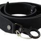 Chic Black Leather Waist Belt