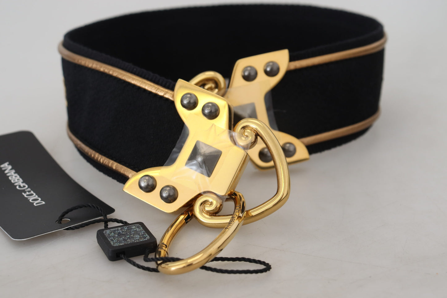 Elegant Gold Black Shoulder Bag Strap