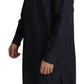 Elegant Black Cotton Long Sleeve Caftan Shirt
