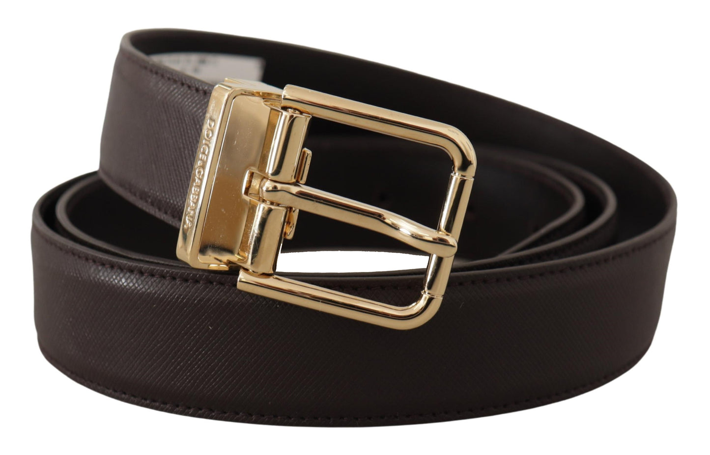 Elegant Leather Logo Engraved Belt