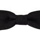 Elegant Black Silk Bow Tie