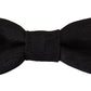 Elegant Black Silk Bow Tie