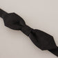 Elegant Black Silk Bow Tie