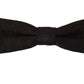 Elegant Black Silk Bow Tie