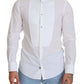 White Formal Cotton Tuxedo Dress GOLD Shirt