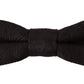 Elegant Black Silk Bow Tie