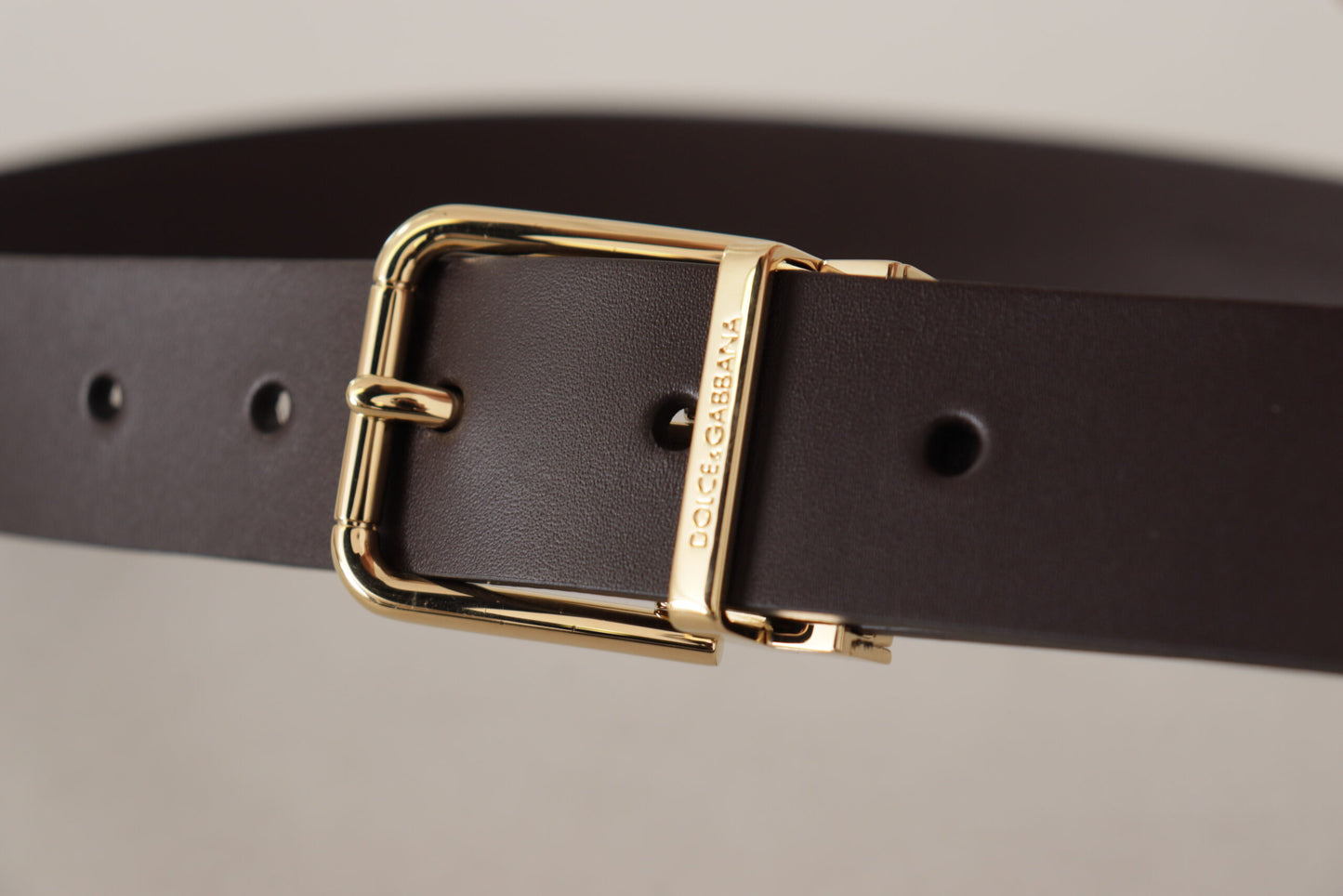 Elegant Dark Brown Leather Belt