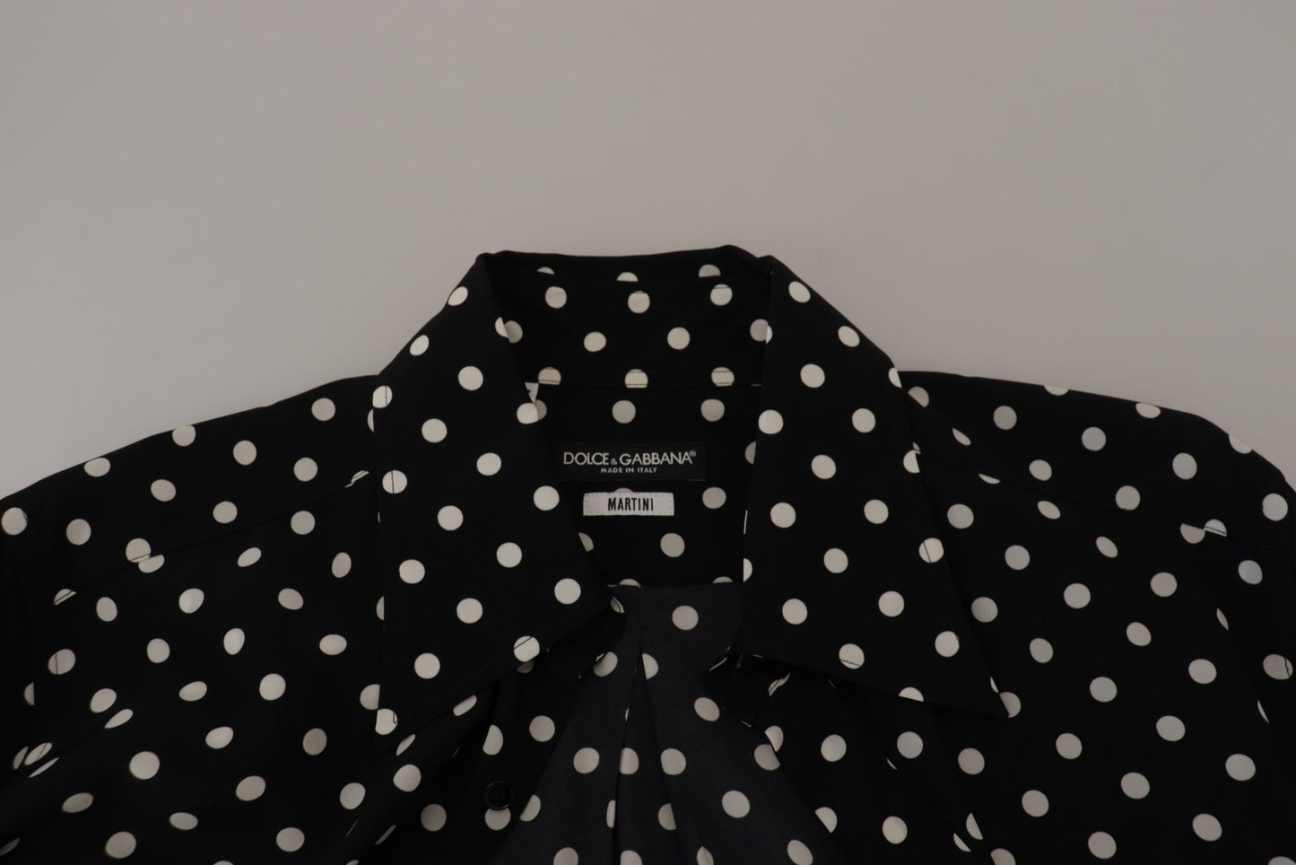 Elegant Black Polka Dot Silk Men's Shirt