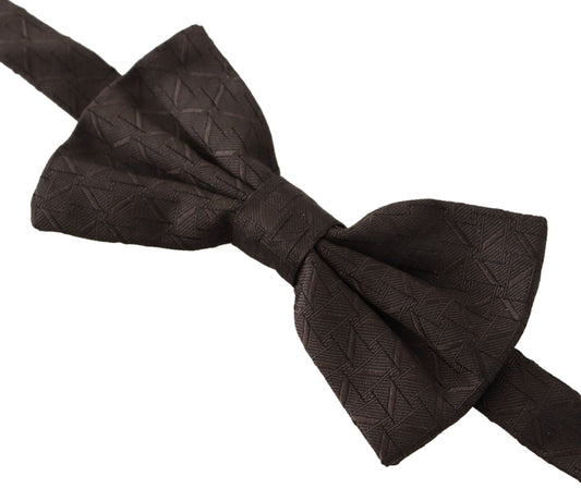 Elegant Black Silk Bow Tie