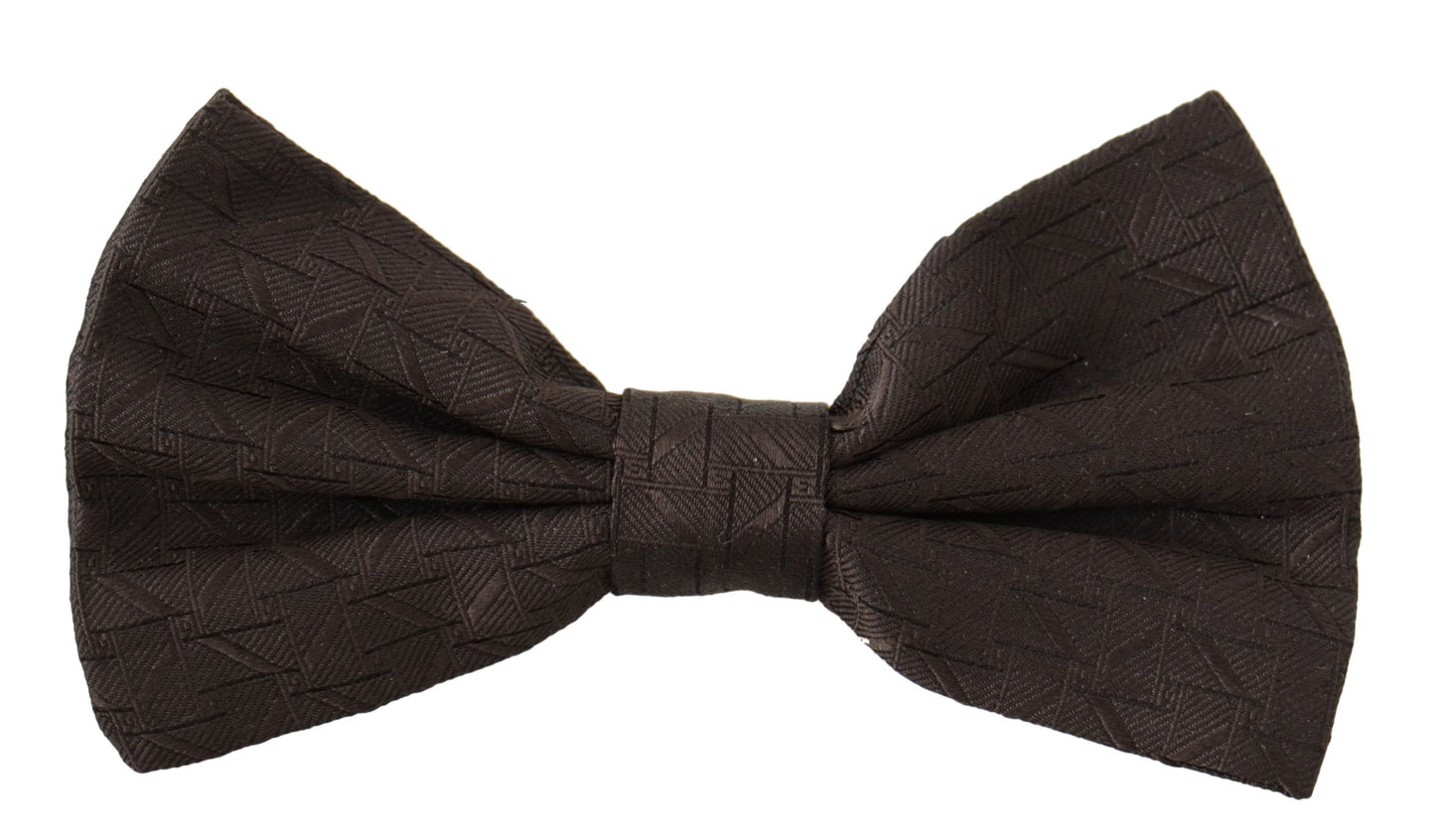 Elegant Black Silk Bow Tie