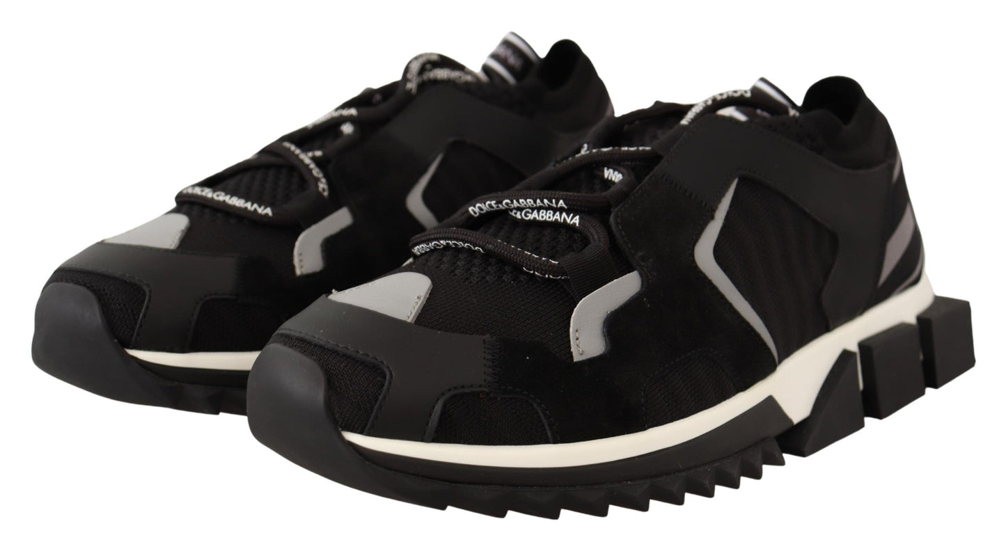 Sleek Sorrento Lace-Up Sneakers in Black