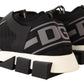 Sleek Sorrento Lace-Up Sneakers in Black