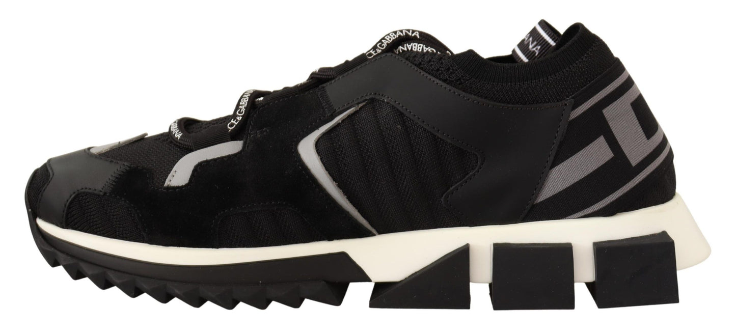 Sleek Sorrento Lace-Up Sneakers in Black