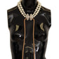 Elegant Gold-Tone Faux Pearl Charm Necklace