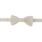 Elegant Silk Bow Tie in Off White