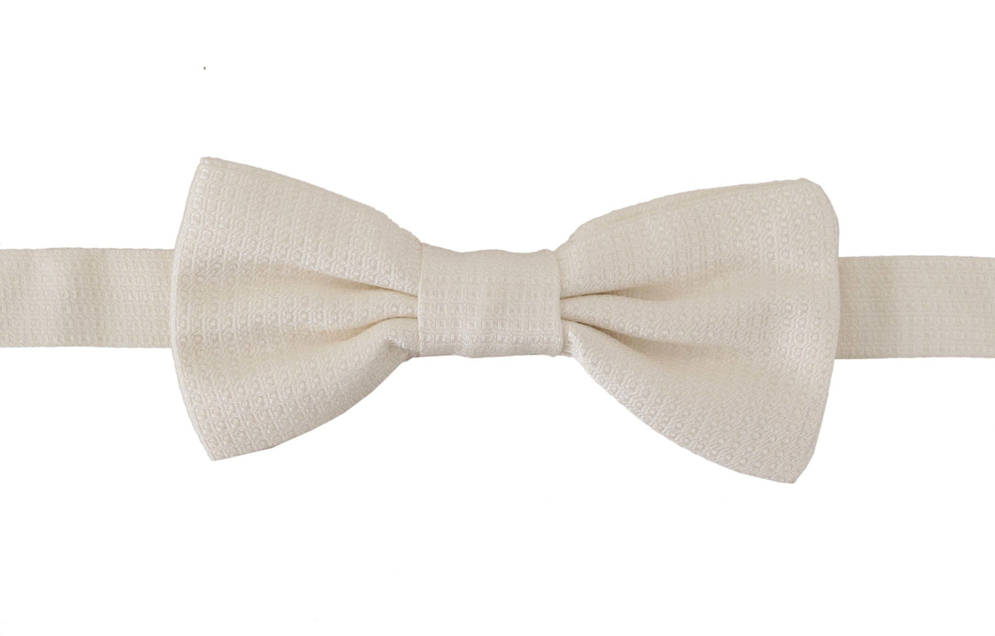 Elegant Silk Bow Tie in Off White