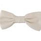 Elegant Silk Bow Tie in Off White