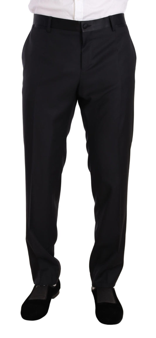 Elegant Blue Slim Fit Trousers