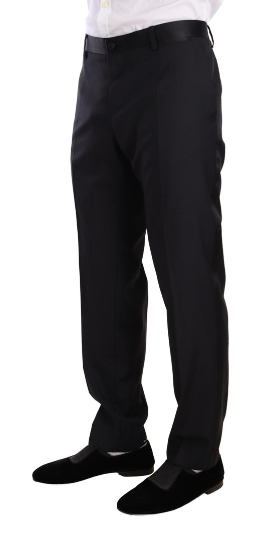 Elegant Blue Slim Fit Trousers