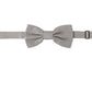 Chic Gray Silk Bow Tie