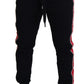Black Cotton Logo Sweatpants Jogging Pants