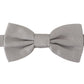 Chic Gray Silk Bow Tie