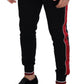 Black Cotton Logo Sweatpants Jogging Pants