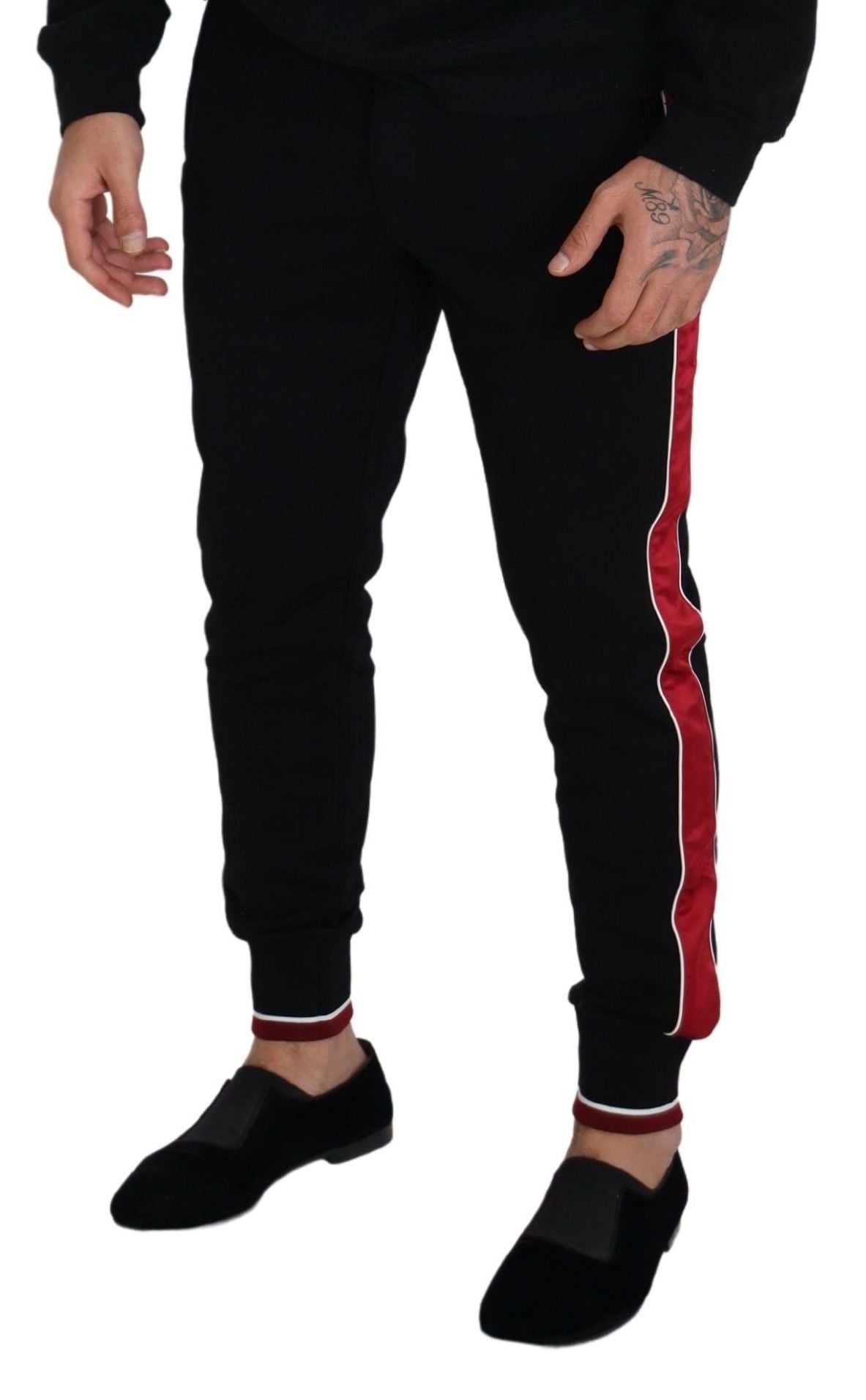 Black Cotton Logo Sweatpants Jogging Pants