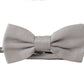 Chic Gray Silk Bow Tie